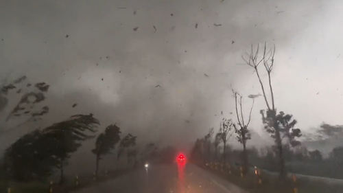 Videos posted to social media showed the moments the tornadoes struck.