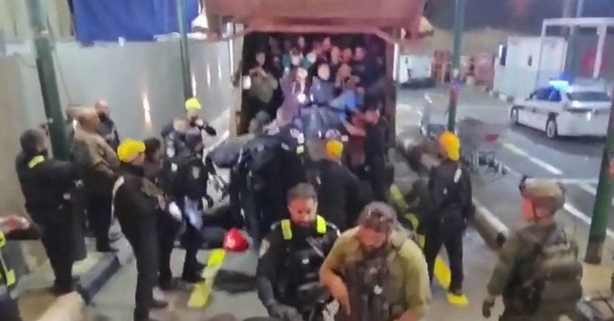Israeli police discover 70 men packed inside garbage truck