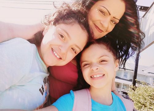 Ms Matos credits her two daughters Katherine and Elisabeth for her recover. Picture: Facebook