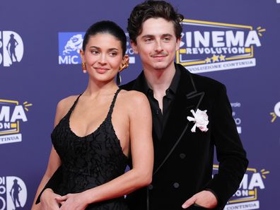 Timothee Chalamet and Kylie Jenner attended the Photocall on May 7, 2025 at the 70th David DI Donatello at Cinecitta Studios in Rome, Italy. (Photo by Vittorio Zunino Celotto/Getty Images)