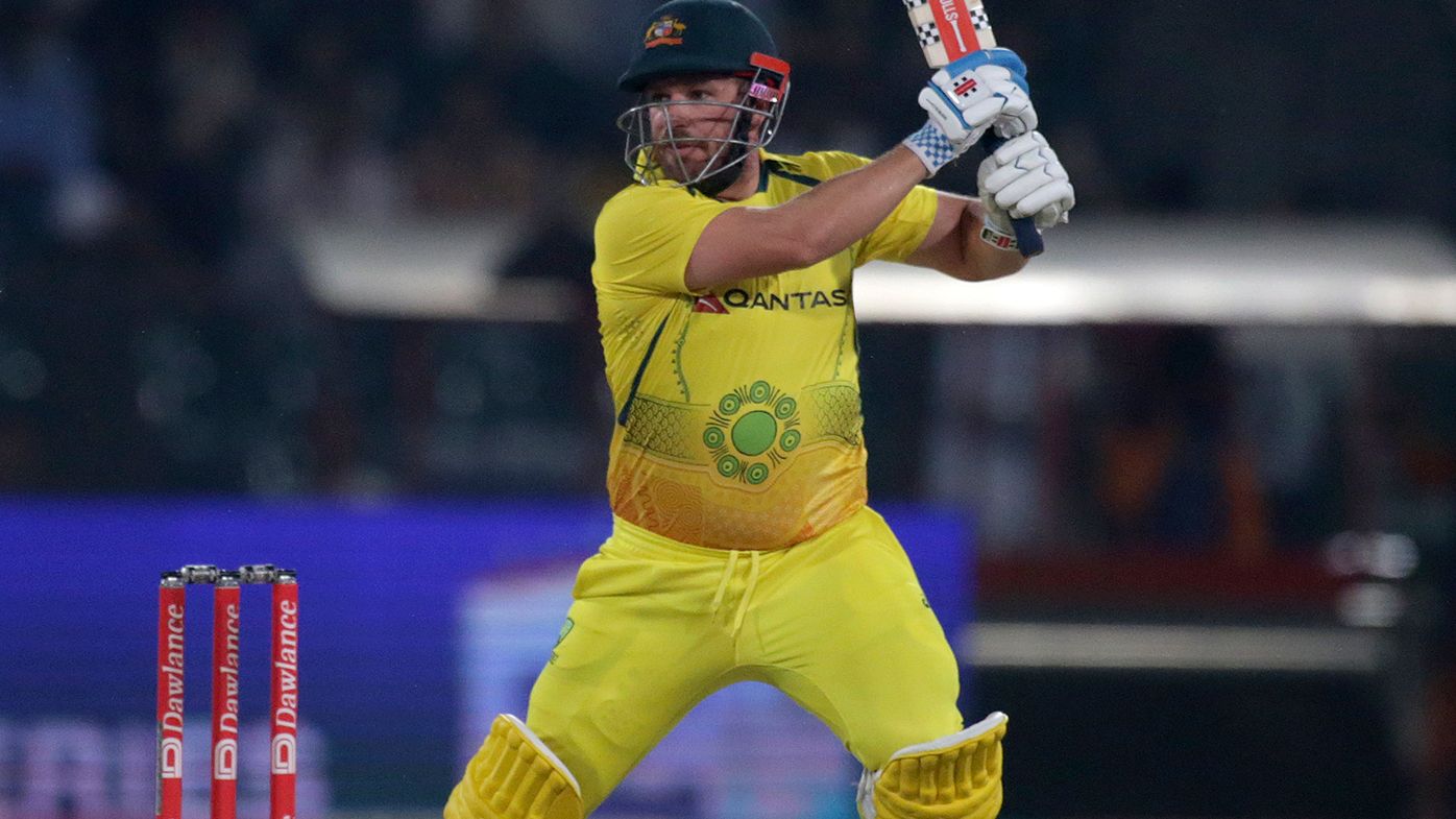 Aaron Finch top-scored during the T20 International between Australia and Pakistan.