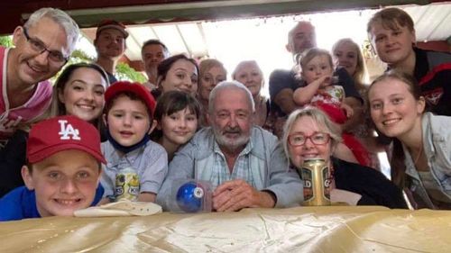 Jeff Marshall pictured with his family. He has three children and nine grandchildren.