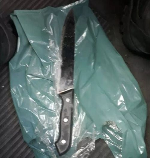 The knife he is alleged to have used.