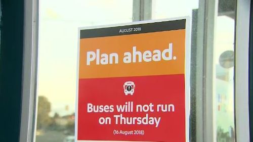 Half of Melbourne's buses won't run on Thursday as drivers strike.