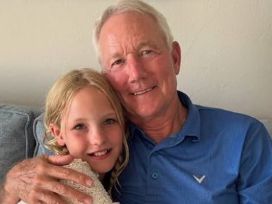 James Van Der Beek's dad, also called James, and daughter Annabel, in his final Instagram post.