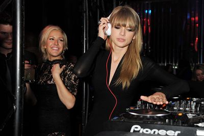 Good friends like Ellie Goulding will stand by you when you try to DJ. <br/><br/>