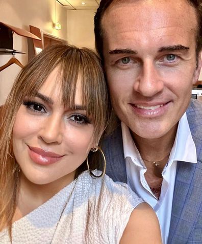 Alyssa Milano and Julian McMahon are pictured at an event in 2023