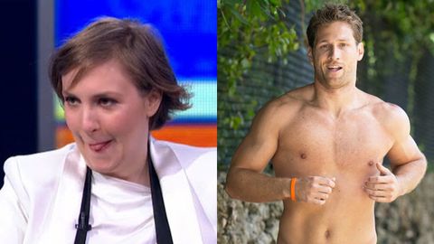 Watch: Lena Dunham's awesome reaction to kissing The Bachelor