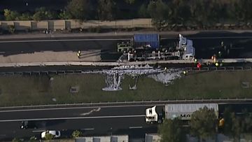 M5 East reopened with reduced speed limit after truck fire