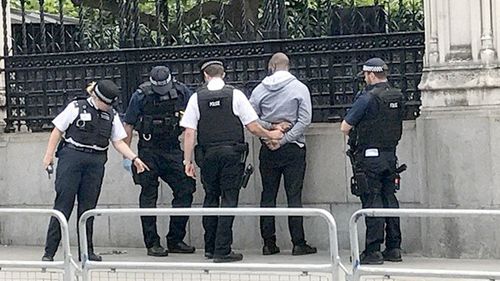 Man arrested with knife outside UK parliament
