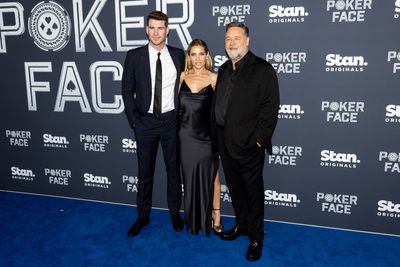 Liam Hemsworth, Elsa Pataky and Russell Crowe