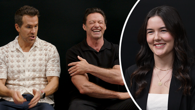 Ryan Reynolds and Hugh Jackman at the Deadpool and Wolverine press conference in Seoul, South Korea.