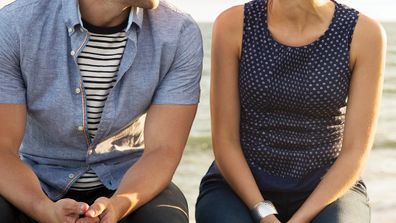 Couple outdoors on a date