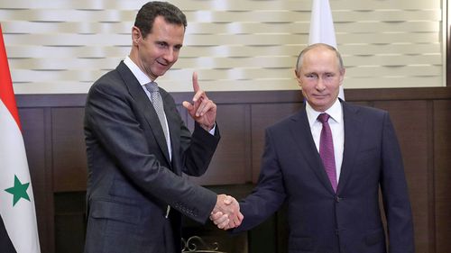 Syrian President Bashar Assad and Russian leader Vladimir Putin meet in southern Russia. (Photo: AP).