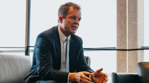 Portrait of NSW Liberal leader Mark Speakman to go with an interview on the Voice and his confirmation that he will vote yes in the upcoming referendum. Photographed in Paddington, Thursday 10th August 2023. Photo: James Brickwood. SMH NEWS 230810