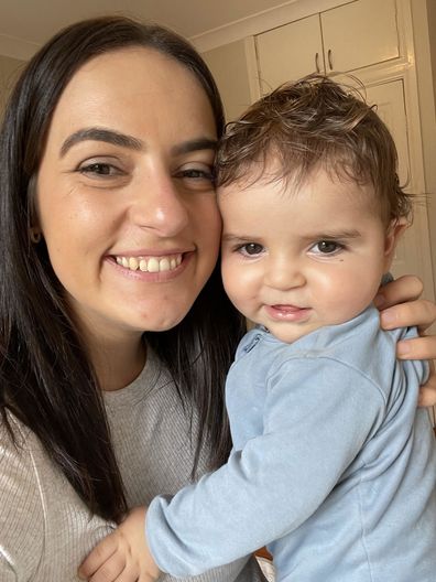 10-month-old Leo with mum Nikolina. 