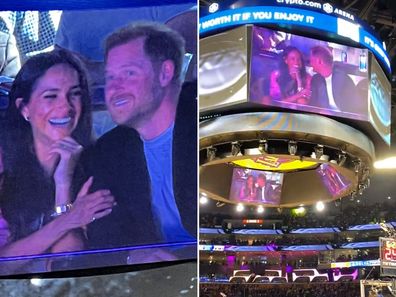 Prince Harry and Meghan at the LA Lakers vs Memphis Grizzlies playoff, Monday April 24, 2022
