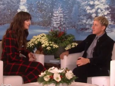 Ellen DeGeneres interviews Dakota Johnson.