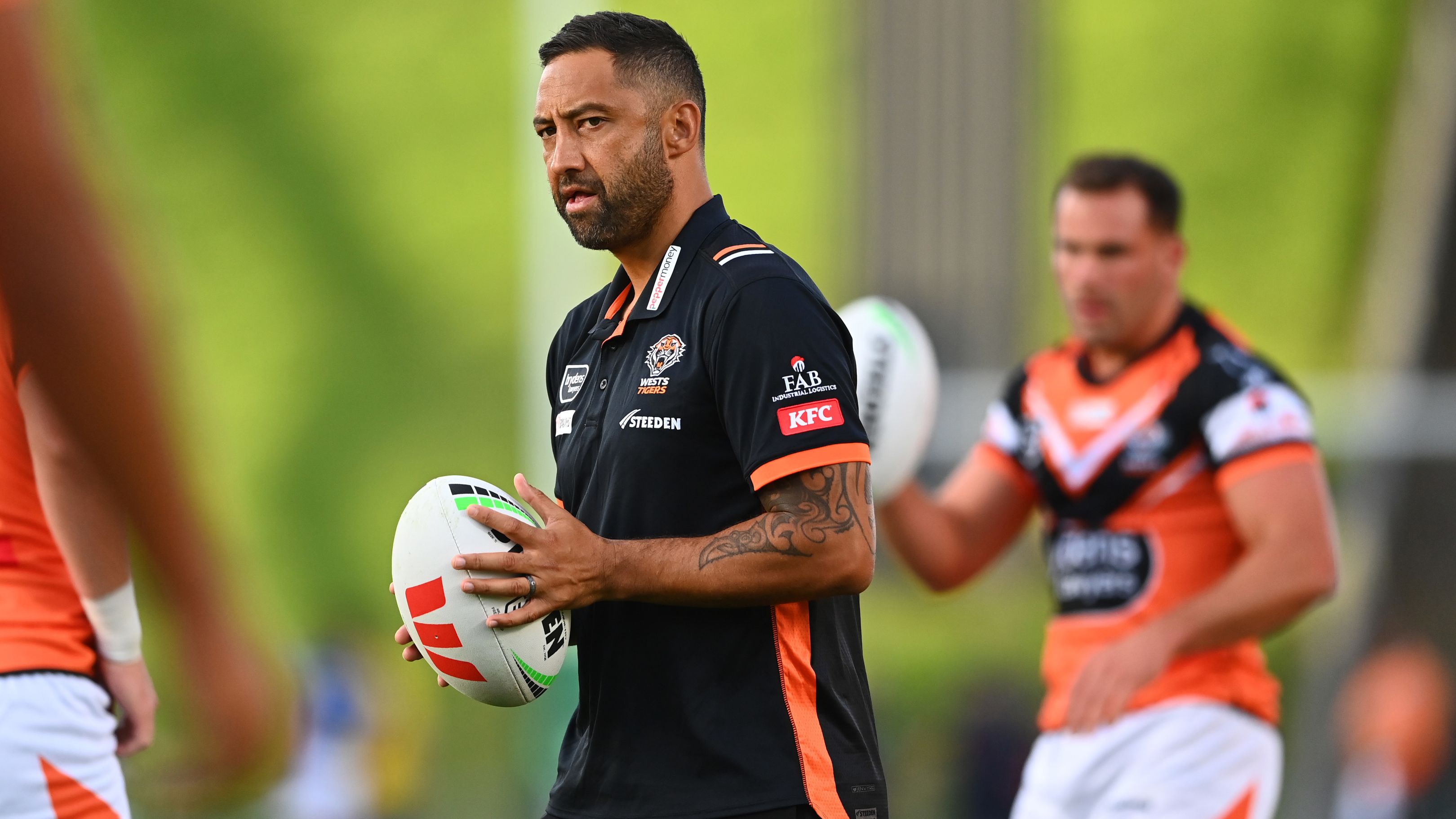 West Tigers assistant coach Benji Marshall. (Photo by Hannah Peters/Getty Images)