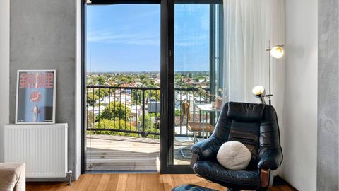 Nightingale Housing apartment view living room design Domain energy bills cheap