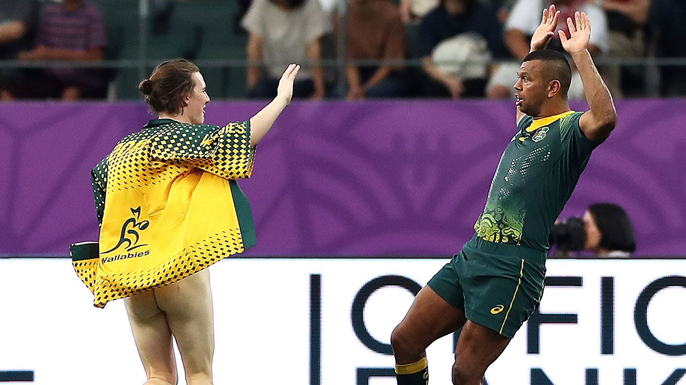 'There wasn't much to tackle': Wallabies star Kurtley Beale stunned by streaker at Rugby World Cup
