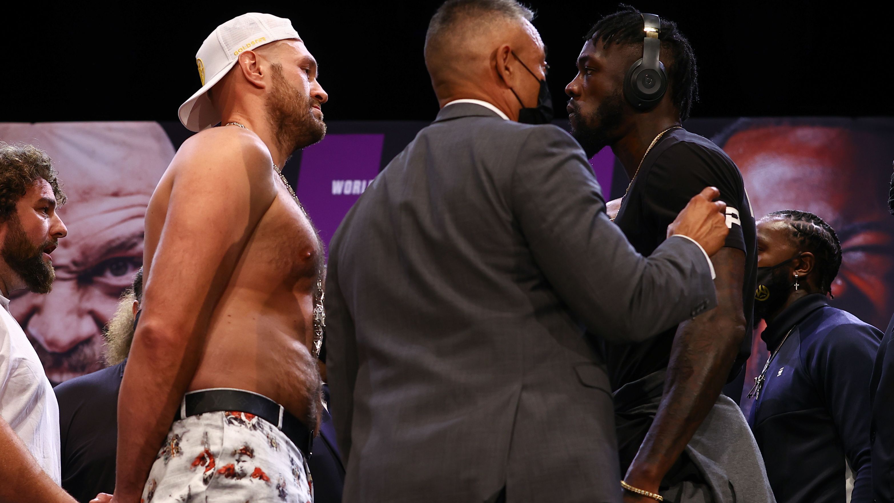 LIVE: Wilder v Fury 3 marred by late gloves drama