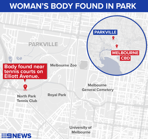 The woman was found in Royal Park.