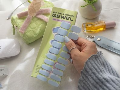 Pamela Yip's gel sticker nails.