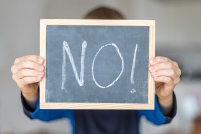School refusal stock photo no sign