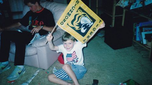 Steinfort as a young Tiger supporter. 