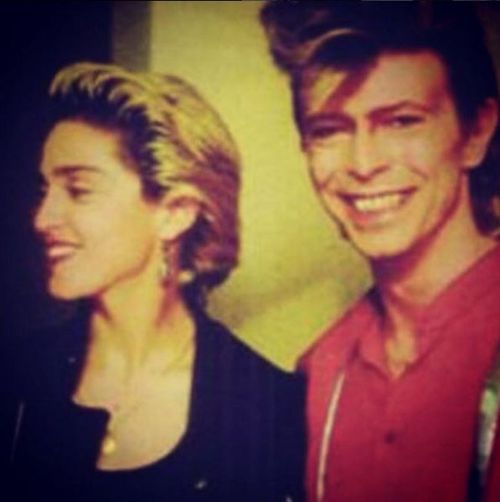 Madonna with David Bowie. (Instagram)