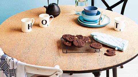 Cork cover table top