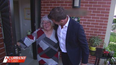 A Current Affair reporter Steve Marshall delivered the good news to Rosemary Hall. 