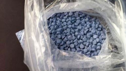 Approximately 24,000 ecstasy tablets were seized during the Sunday afternoon raid (QPS)