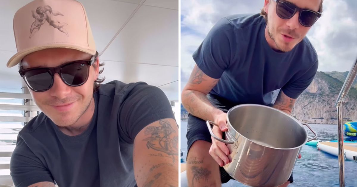 Fans disgusted as Brooklyn Beckham uses ocean water to boil pasta