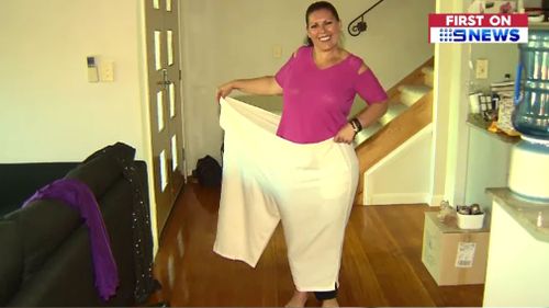 Shari Ware, who has lost 100kg, calls herself a weight loss warrior. (9NEWS)