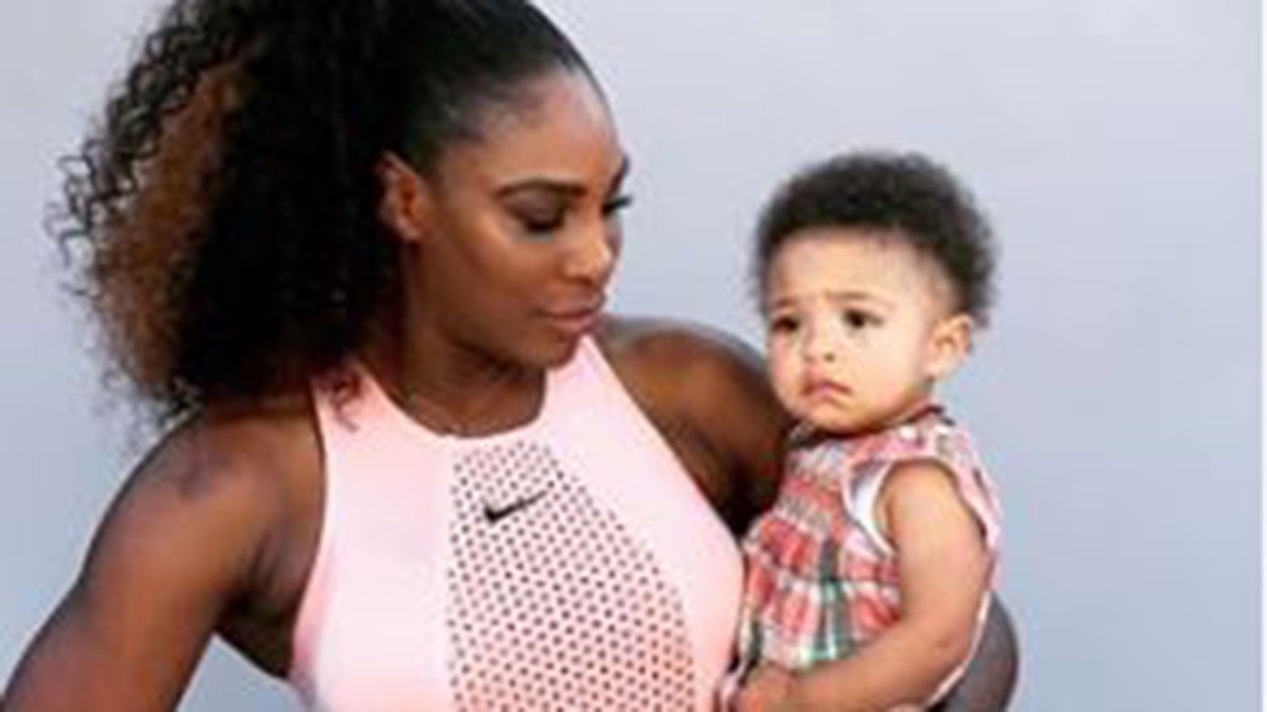 Serena Williams and daughter Alexis Olympia.