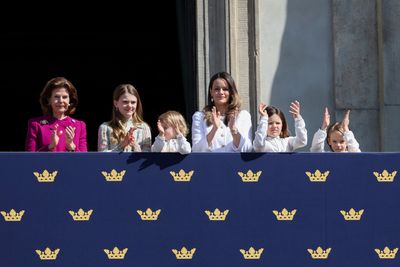 Queen Silvia with her grandchildren and Princess Sofia