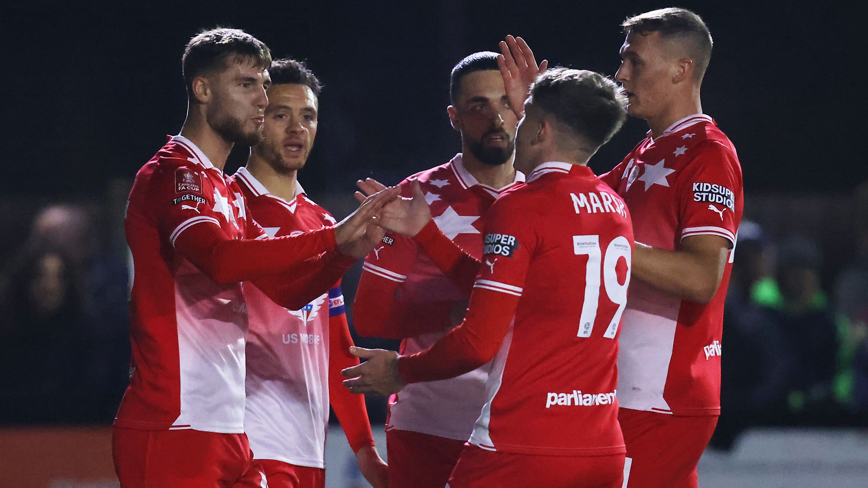 Barnsley players in action.