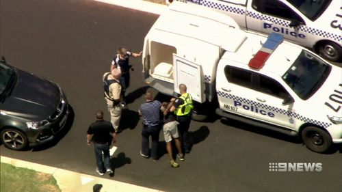 He was eventually arrested two kilometres away from the scene. (9NEWS)