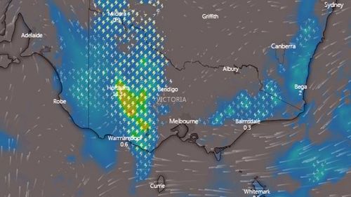 Flash flooding could be a possibility due to the large amount of rainfall falling in such a short time.