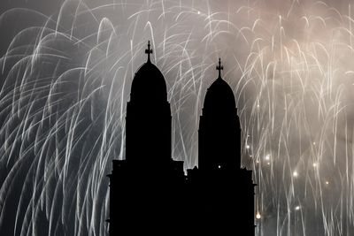 New Year's Eve fireworks in Zurich, Switzerland.