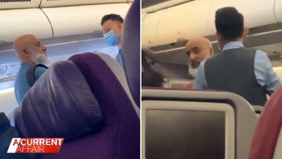 Passengers filmed a man shouting on board Malaysia Airlines flight MH122.