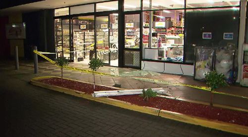 A supermarket in Adelaide has been rammed by a van in an attempted robbery.