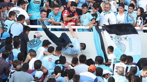 Football fan pushed to his death at match in Argentina