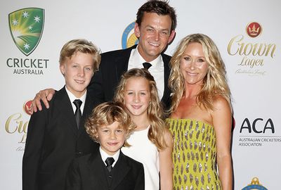 Adam Gilchrist brought his family along for his hall of fame induction.