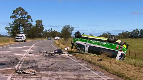 Paramedic Wesley Ackerman was trapped inside for up to 45 minutes. (9NEWS)