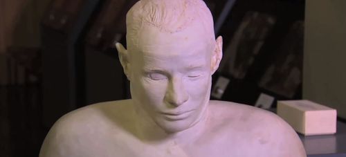 A bust of the Somerton Man.