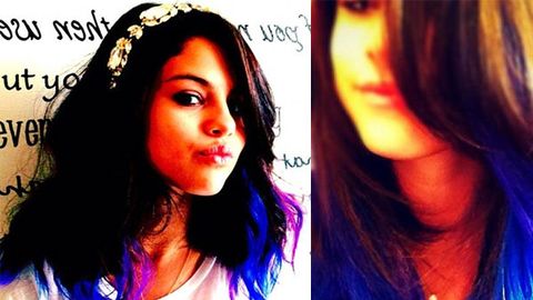Selena Gomez's purple hair