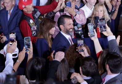 Donald Trump florida speech attended by Donald Trump Jr and partner